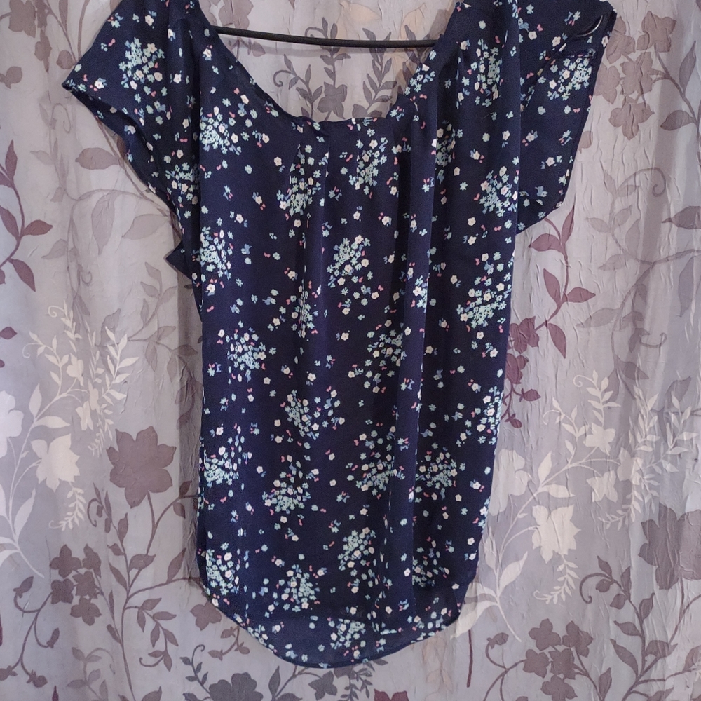 Lauren Conrad blue blouse